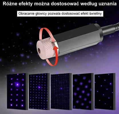 Mini projektor gwiazd USB LED
